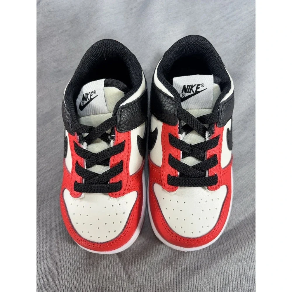 Nike Dunk Low (TDE) Toddler Kid's Shoes Size 7c Sail/Black-Chili Red DC9562-100